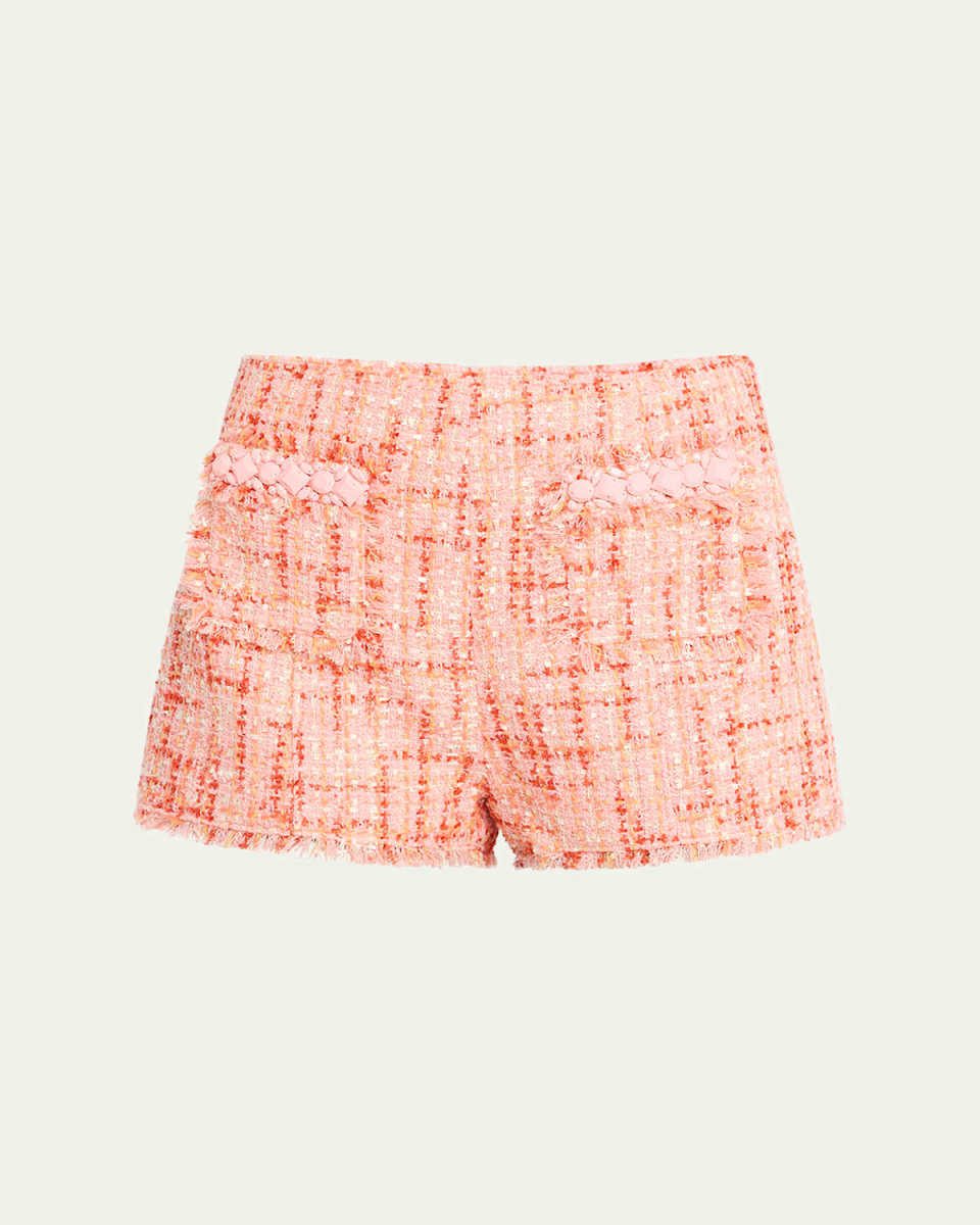 Raquel Beaded Bouclé Shorts
